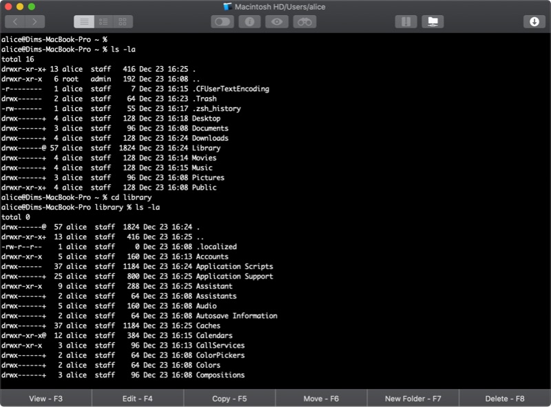 mac terminal commands rcd