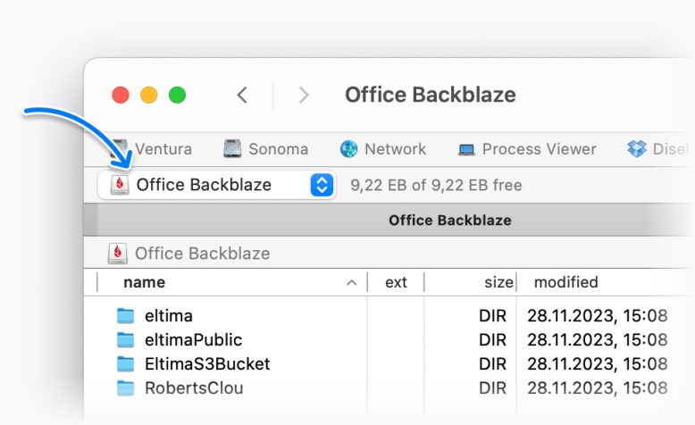 Backblaze B2 Client for Mac to Mount Network Drive with Commander One