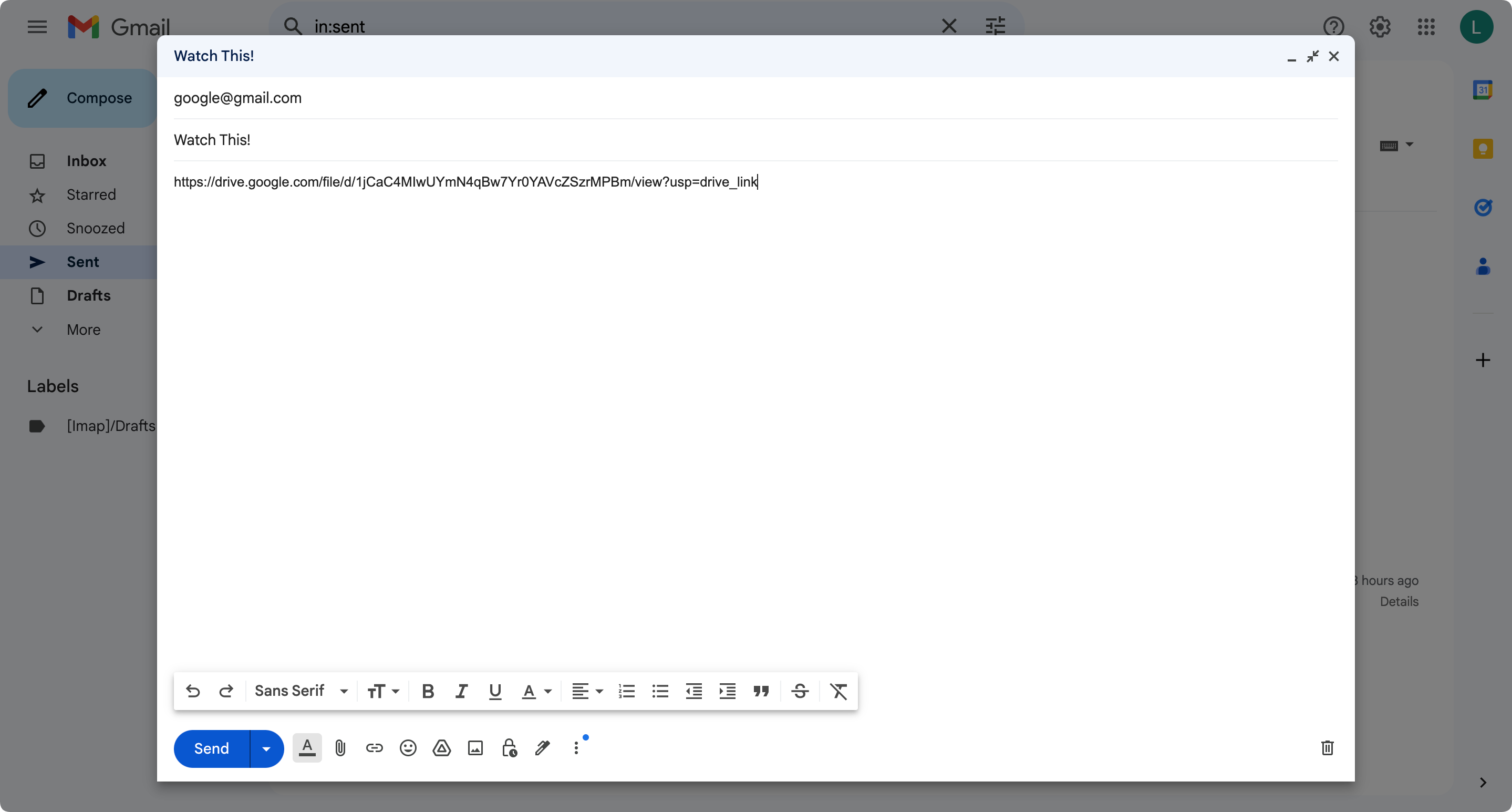 The Gmail's "New email" is shown.