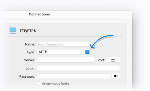 Connect to SFTP with Commander One for Mac