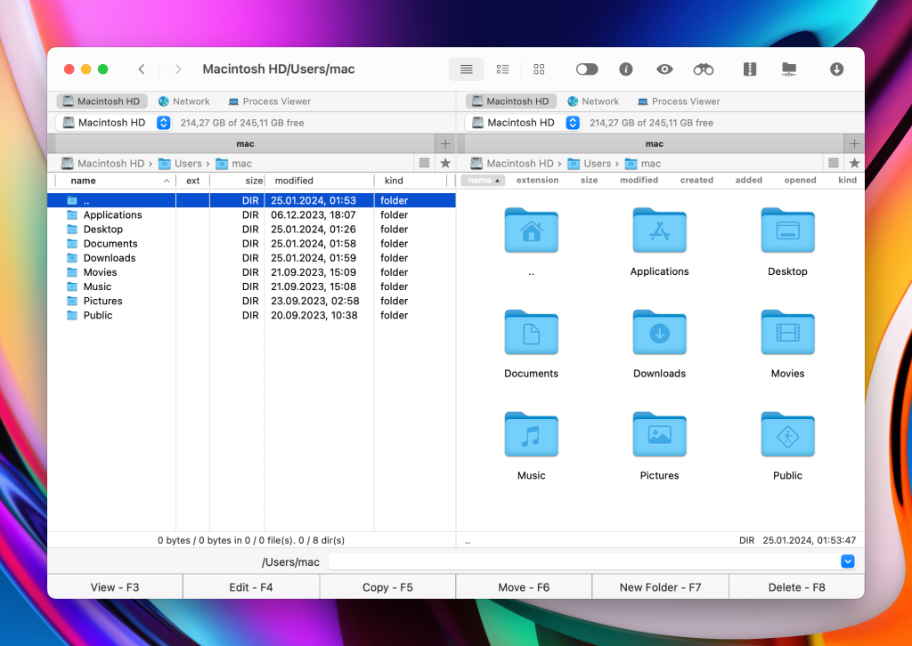 Commander One offers convenient file management