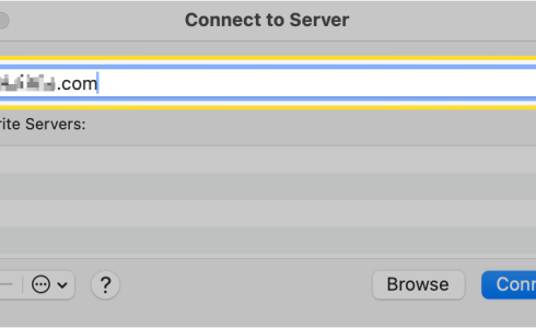 Connect to server window.