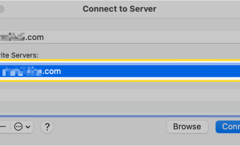 The [+] button is shown on the Connect to Server pop-up window